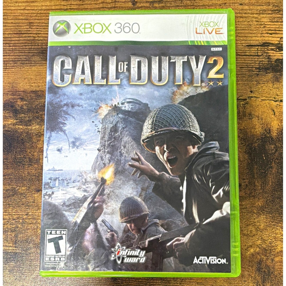 Activision Call of Duty 2 CIB w/Manual Case Xbox 360 NTSC 2005 T Shooter